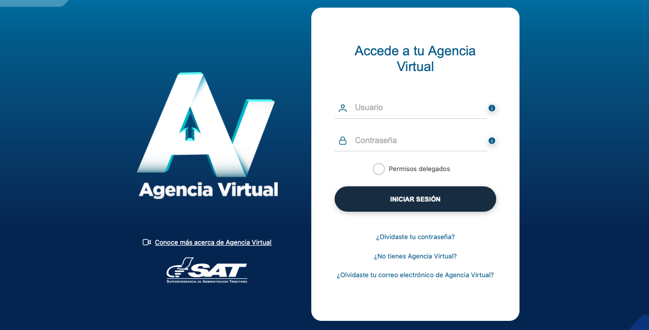 Ingreso al portal SAT para consultar DTE emitidos.