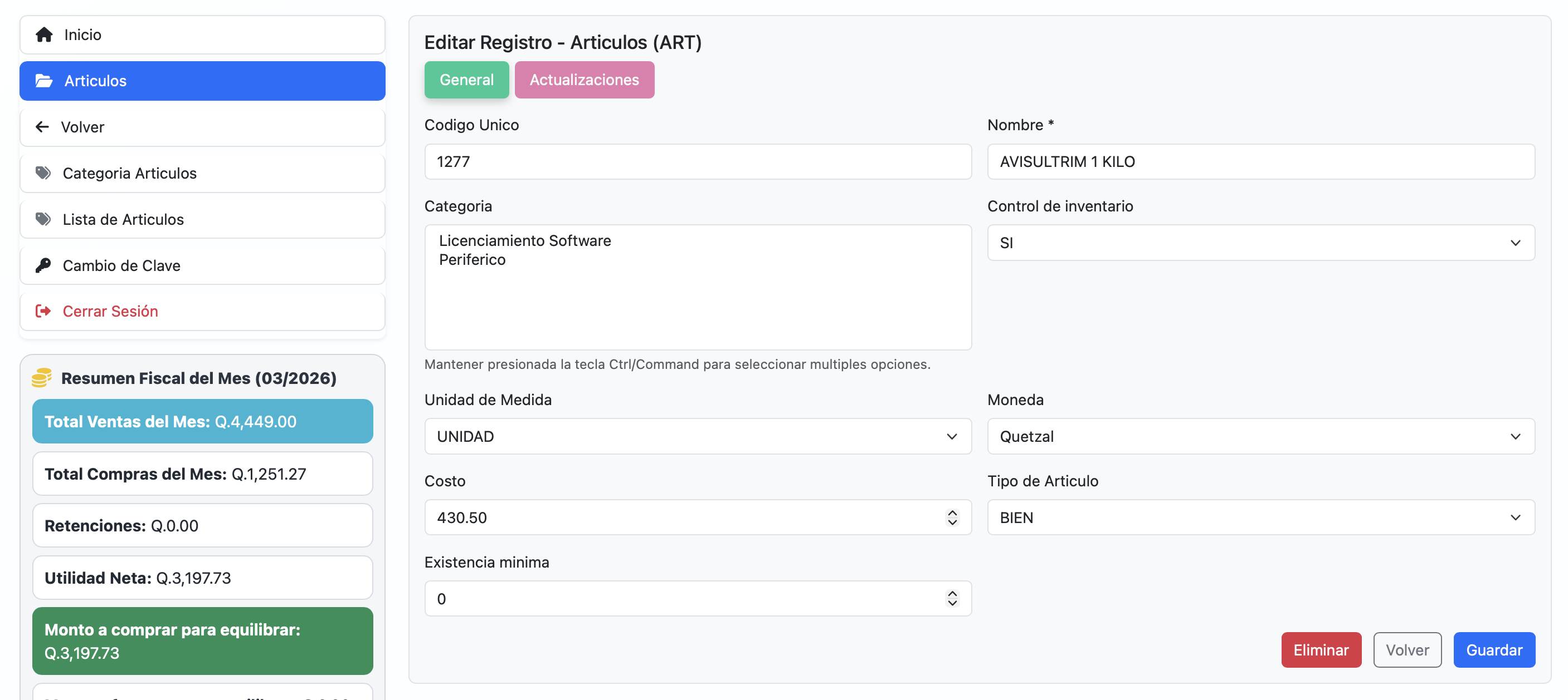 Formulario de clientes