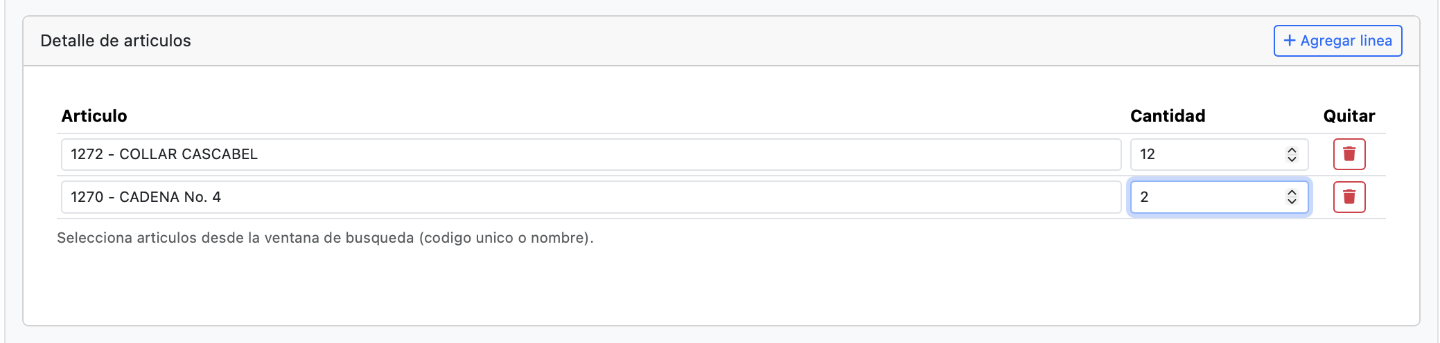 Traslados de inventario